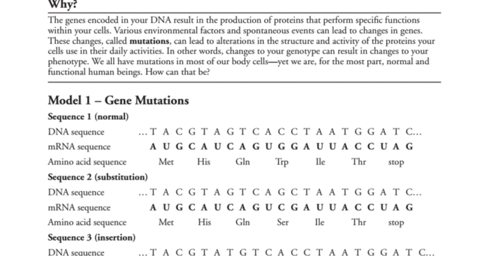 Pogil genetic mutation answer key pdf