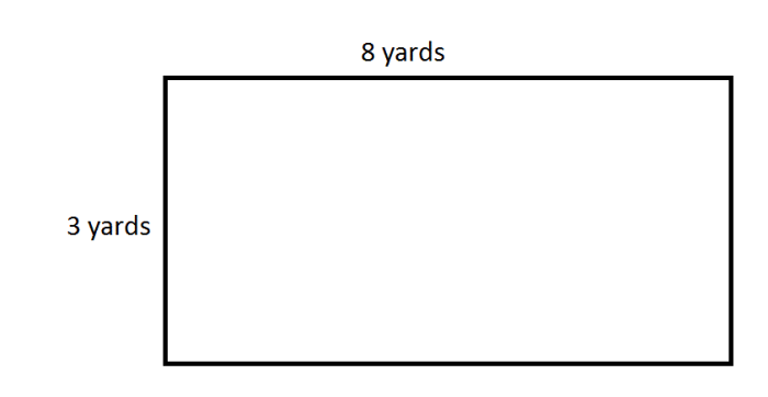 One side of a rectangle is 3 yards longer