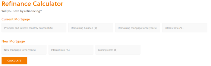 Ngpf calculate using a mortgage calculator