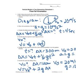 Kinematics free fall worksheet answers