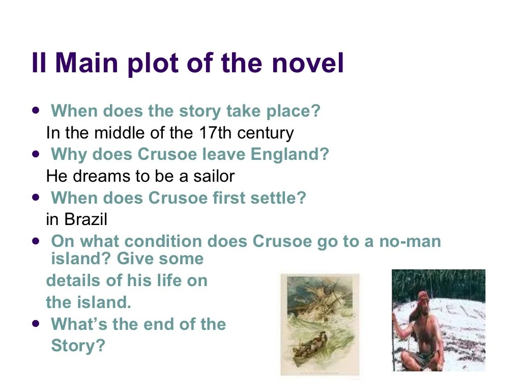 Excerpt from robinson crusoe answer key