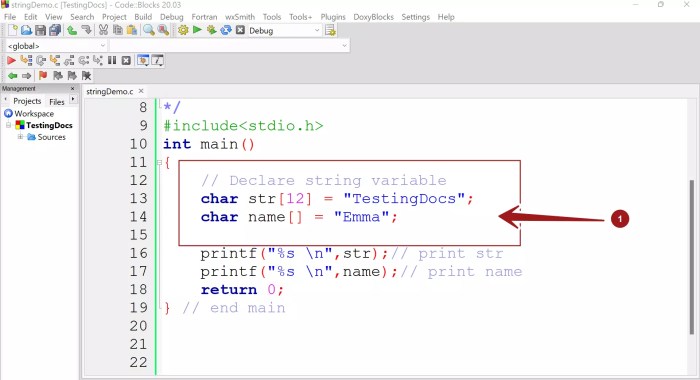 Declare a string variable named mailing address