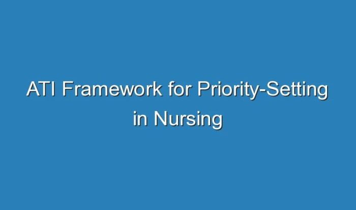 Ati nurse logic priority setting frameworks advanced test