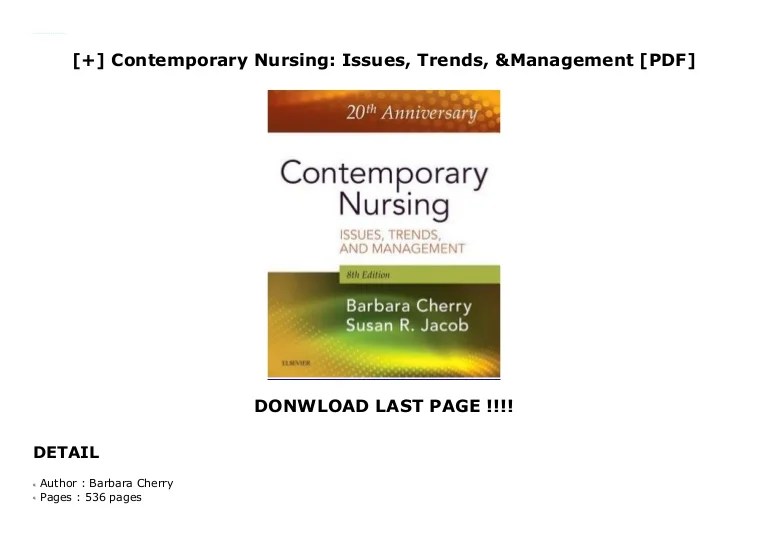 Contemporary nursing issues trends & management 9th edition pdf free